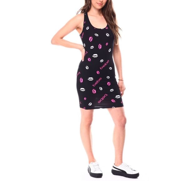 bebe ✨️NEW✨️ All over kisses tank dress. Size S - Picture 2 of 3